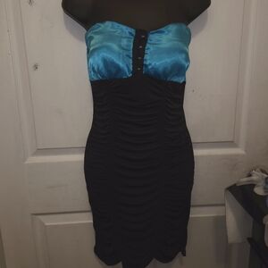 Slinky runched mini dress